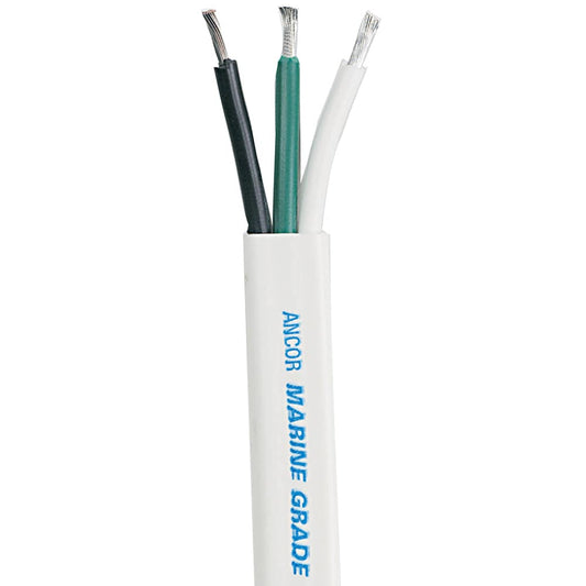Ancor White Triplex Cable - 6/3 AWG - Flat - 50' [130705] - Twin Screws Marine Service