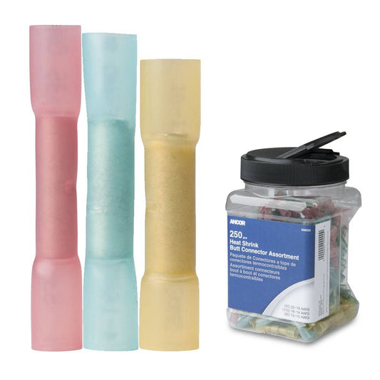 Ancor Heat Shrink Butt Connector Multi-Pack - 250-Piece - Jar [309000] - Twin Screws Marine Service