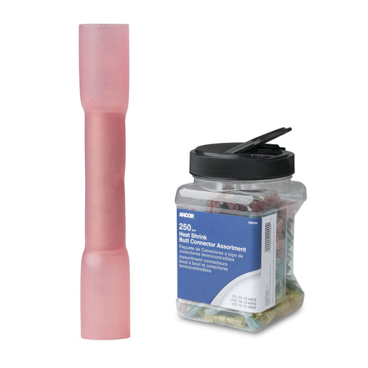 Ancor 22-18 AWG Heat Shrink Butt Connector - 250-Pieces - Jar [309001] - Twin Screws Marine Service