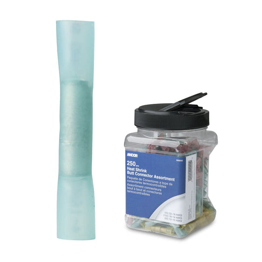 Ancor 16-14 AWG Heat Shrink Butt Connector - 250-Pieces - Jar [309101] - Twin Screws Marine Service