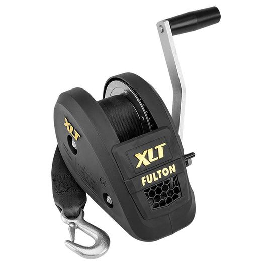 Fulton 1500lb Single Speed Winch w/20' Strap Included - Black Cover [142311] - Twin Screws Marine Service