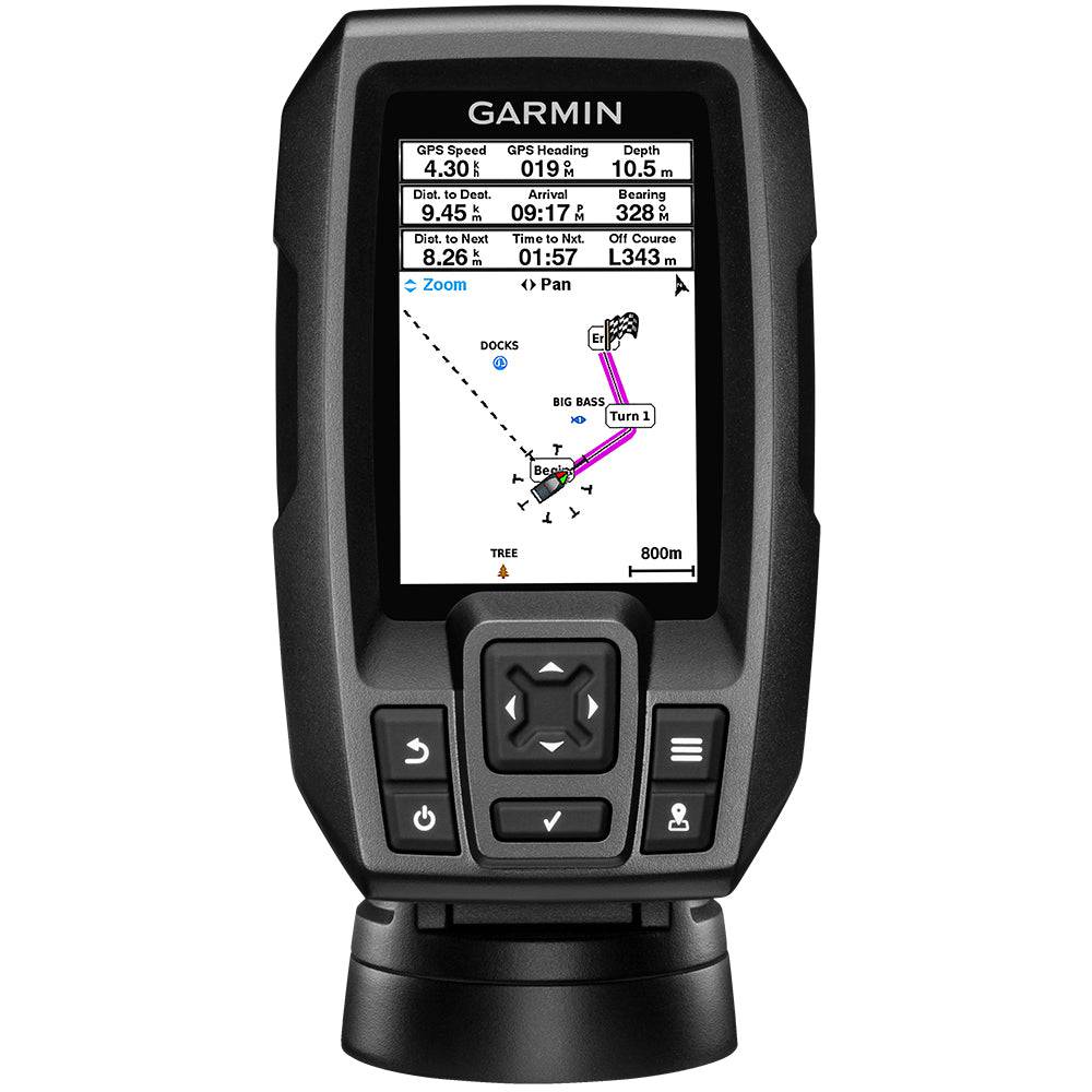 Garmin STRIKER 4 Fishfinder Worldwide Version w/77/200kHz - 4-Pin Transducer w/Transom & Trolling Motor Mounts [010-01550-01] - Twin Screws Marine Service
