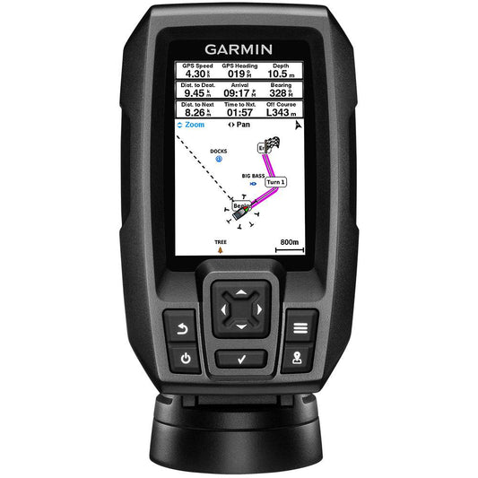 Garmin STRIKER 4 Fishfinder Worldwide Version w/77/200kHz - 4-Pin Transducer w/Transom & Trolling Motor Mounts [010-01550-01] - Twin Screws Marine Service