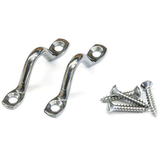 Tigress Stainless Steel Pad Eyes w/Stainless Steel Screws [88667] - Twin Screws Marine Service