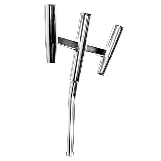 Tigress Triple Aluminum Kite Rod Holder - Bent Butt - Polished [88158] - Twin Screws Marine Service