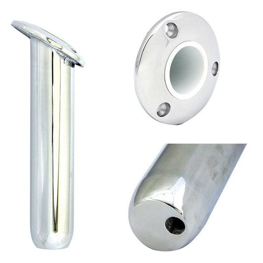 Tigress Round Head Closed Base Rod Holder - 30 Degree - 9" [77900] - Twin Screws Marine Service