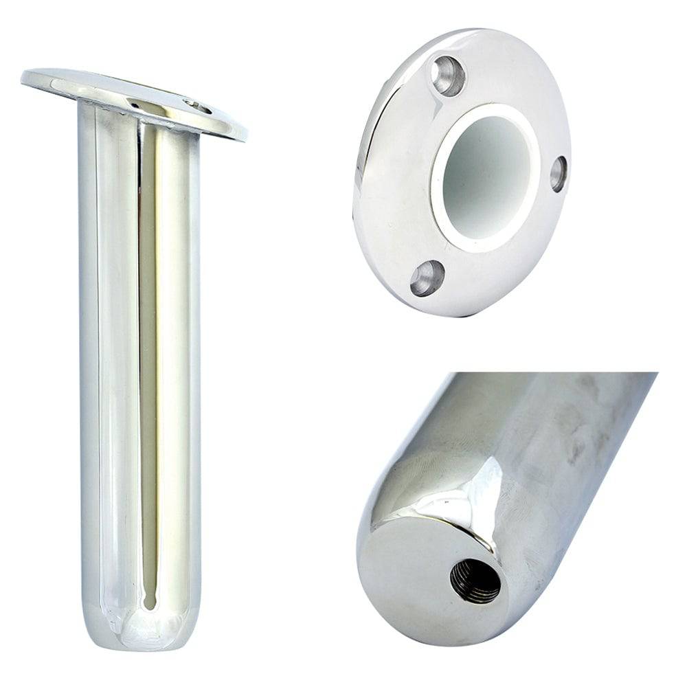 Tigress Round Head Closed Base Rod Holder - 15 Degree - 9" [77901] - Twin Screws Marine Service