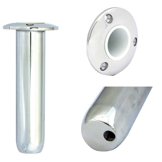 Tigress Round Head Closed Base Rod Holder - 0 Degree - 9" [77902] - Twin Screws Marine Service