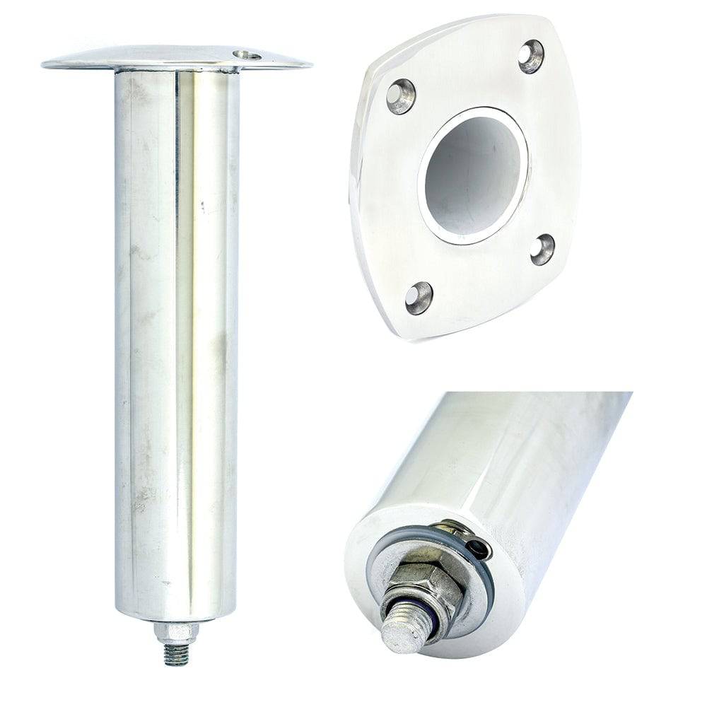 Tigress 4 Hole Extra Long Swivel Rectangular Head Rod Holder - 0 Degree - 12-1/2" [88522XL] - Twin Screws Marine Service