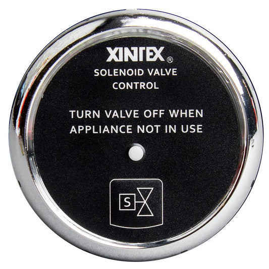 Fireboy-Xintex Propane Control  Solenoid Valve w/Chrome Bezel Display [C-1C-R] - Twin Screws Marine Service