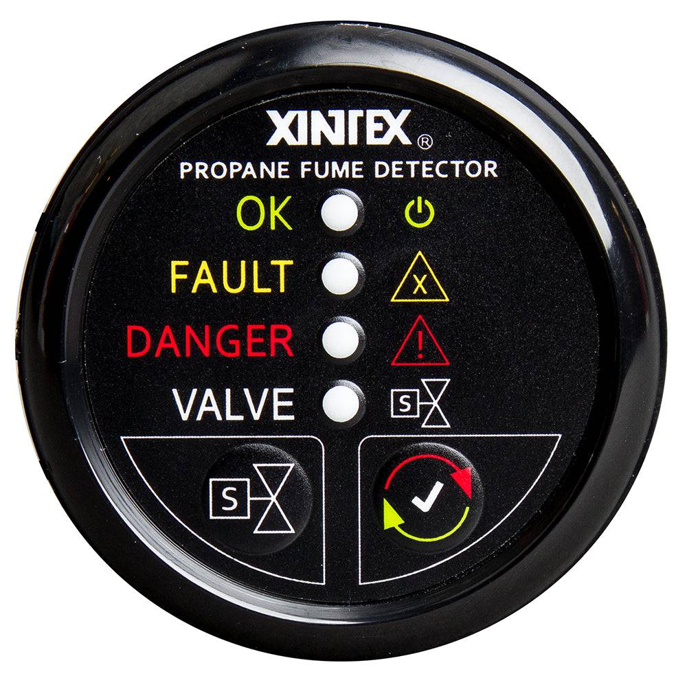 Fireboy-Xintex Propane Fume Detector w/Automatic Shut-Off  Plastic Sensor - No Solenoid Valve - Black Bezel Display [P-1BNV-R] - Twin Screws Marine Service