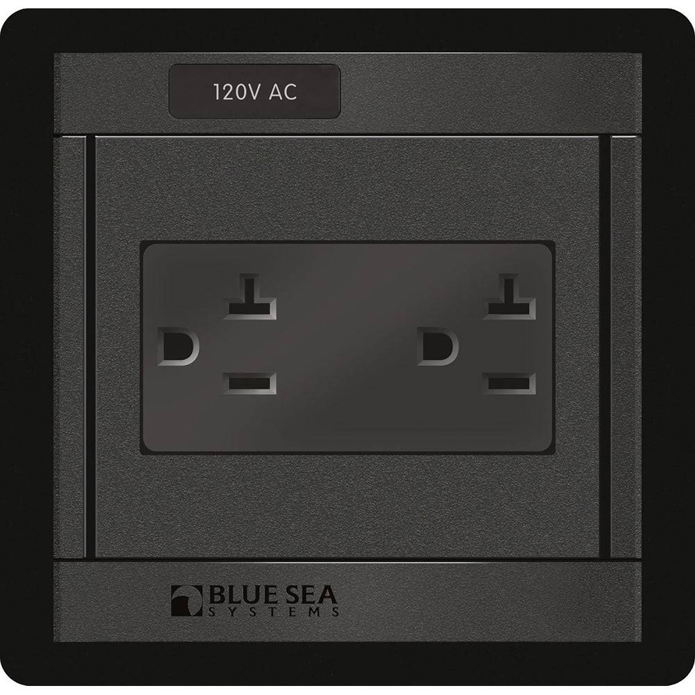 Blue Sea 1479 360 Panel - 120V AC DUal Outlet [1479] - Twin Screws Marine Service