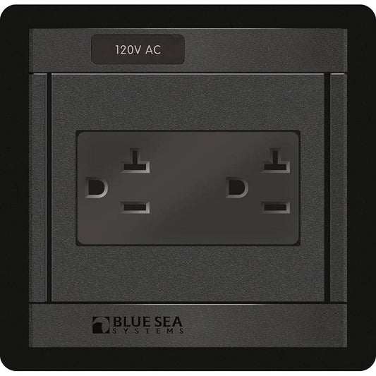 Blue Sea 1479 360 Panel - 120V AC DUal Outlet [1479] - Twin Screws Marine Service