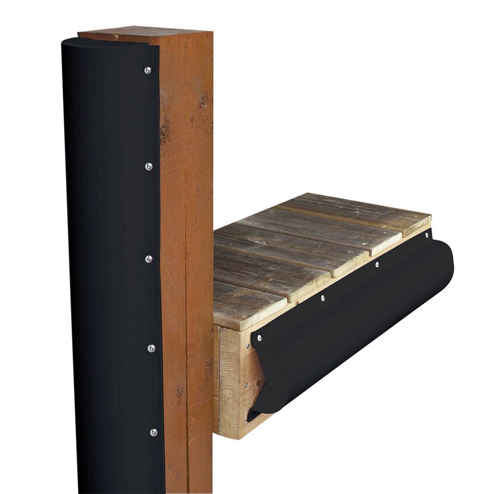 Dock Edge Piling Bumper - One End Capped - 6' - Black [1020-B-F] - Twin Screws Marine Service