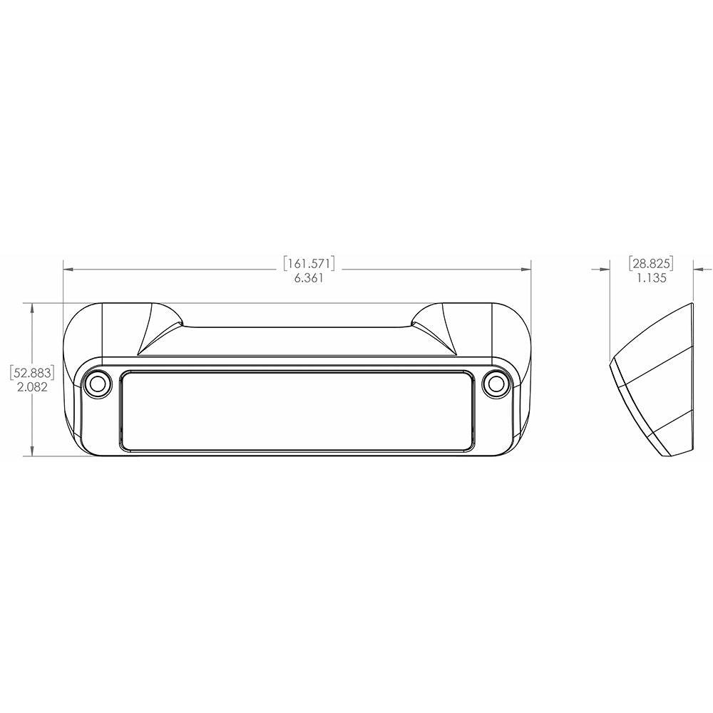 Lumitec Perimeter Light - White Finish - White/Red Dimming [101477] - Twin Screws Marine Service