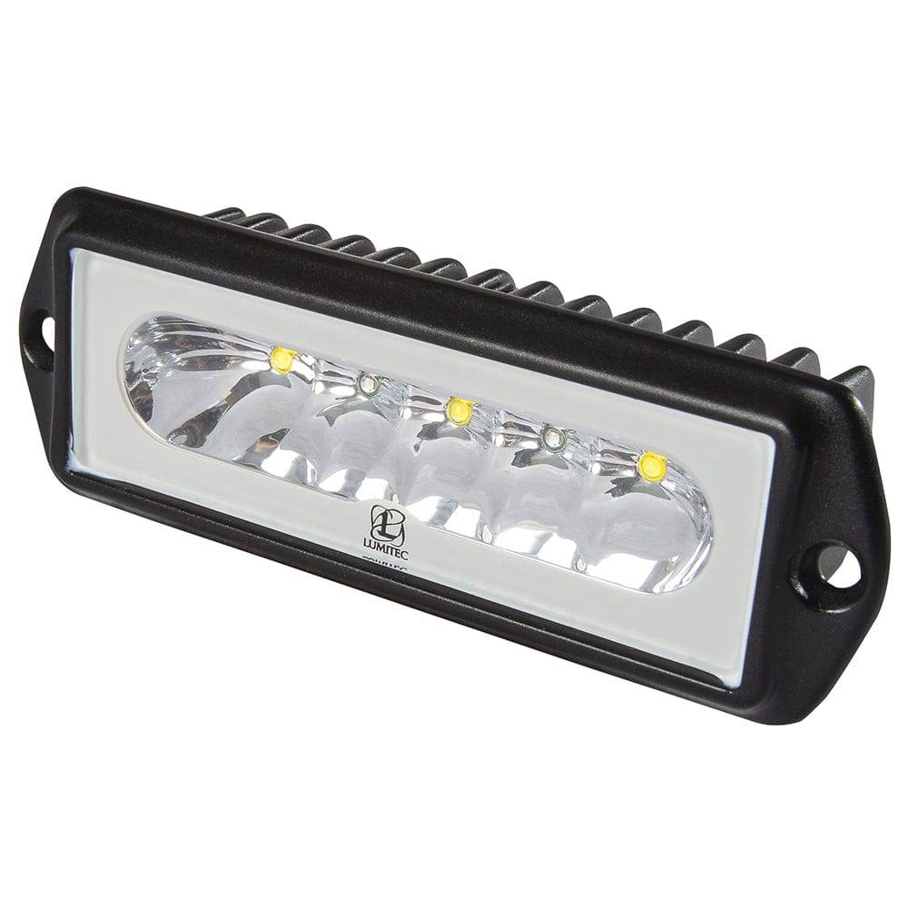 Lumitec Capri2 - Flush Mount LED Flood Light - Black Housing - 2-Color White/Blue Dimming [101186] - Twin Screws Marine Service