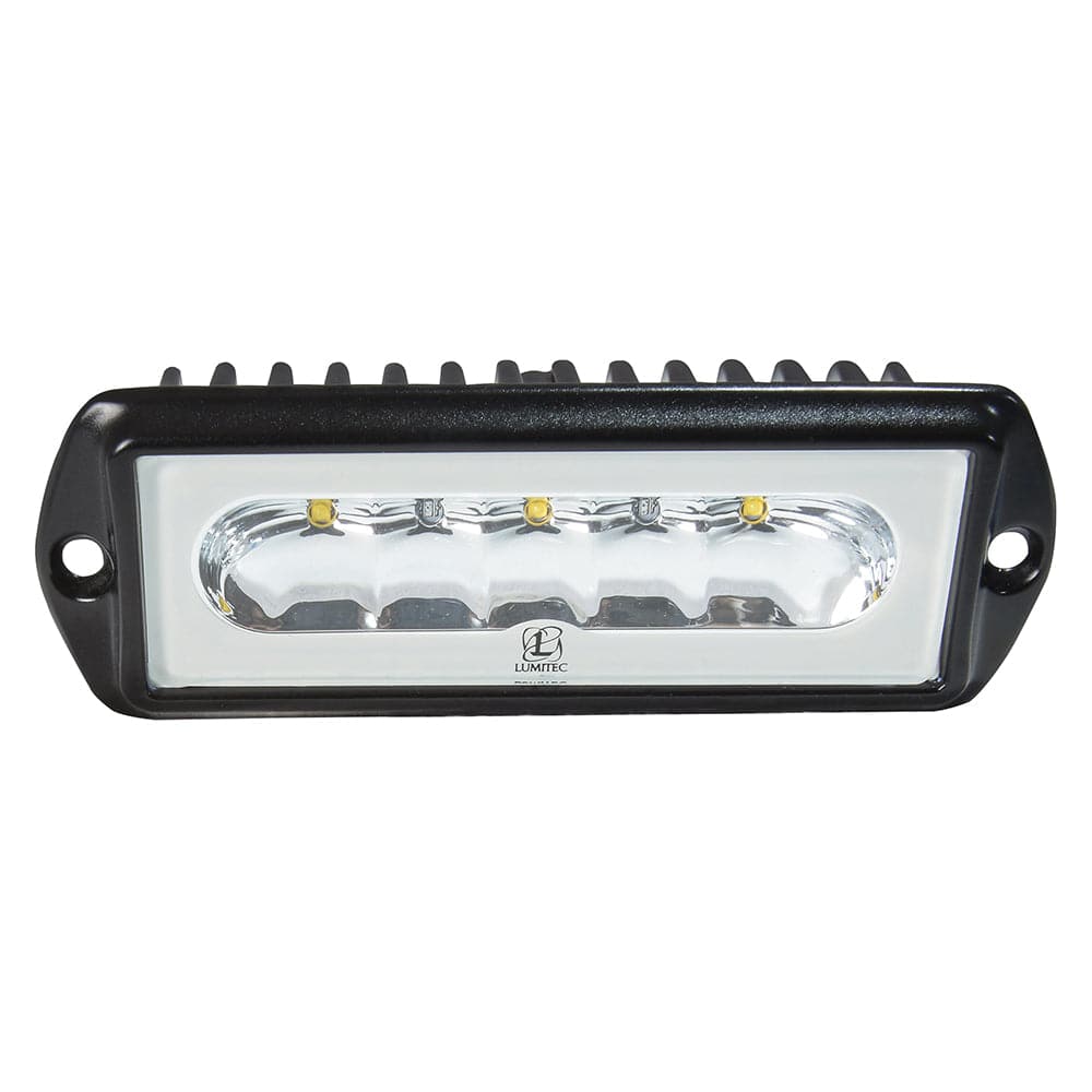 Lumitec Capri2 - Flush Mount LED Flood Light - Black Housing - 2-Color White/Blue Dimming [101186] - Twin Screws Marine Service