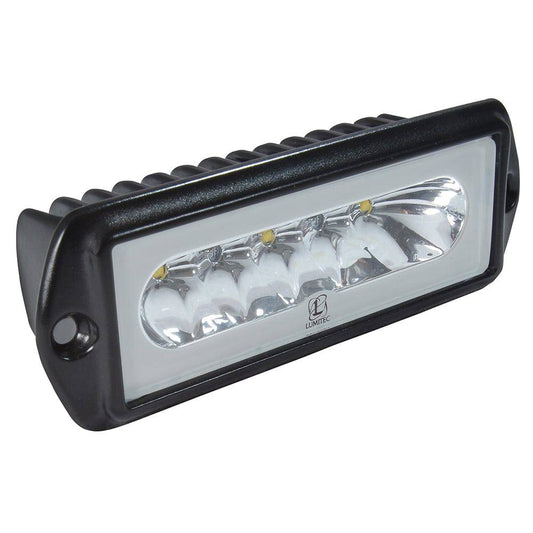 Lumitec Capri2 - Flush Mount LED Flood Light - Black Housing - 2-Color White/Blue Dimming [101186] - Twin Screws Marine Service