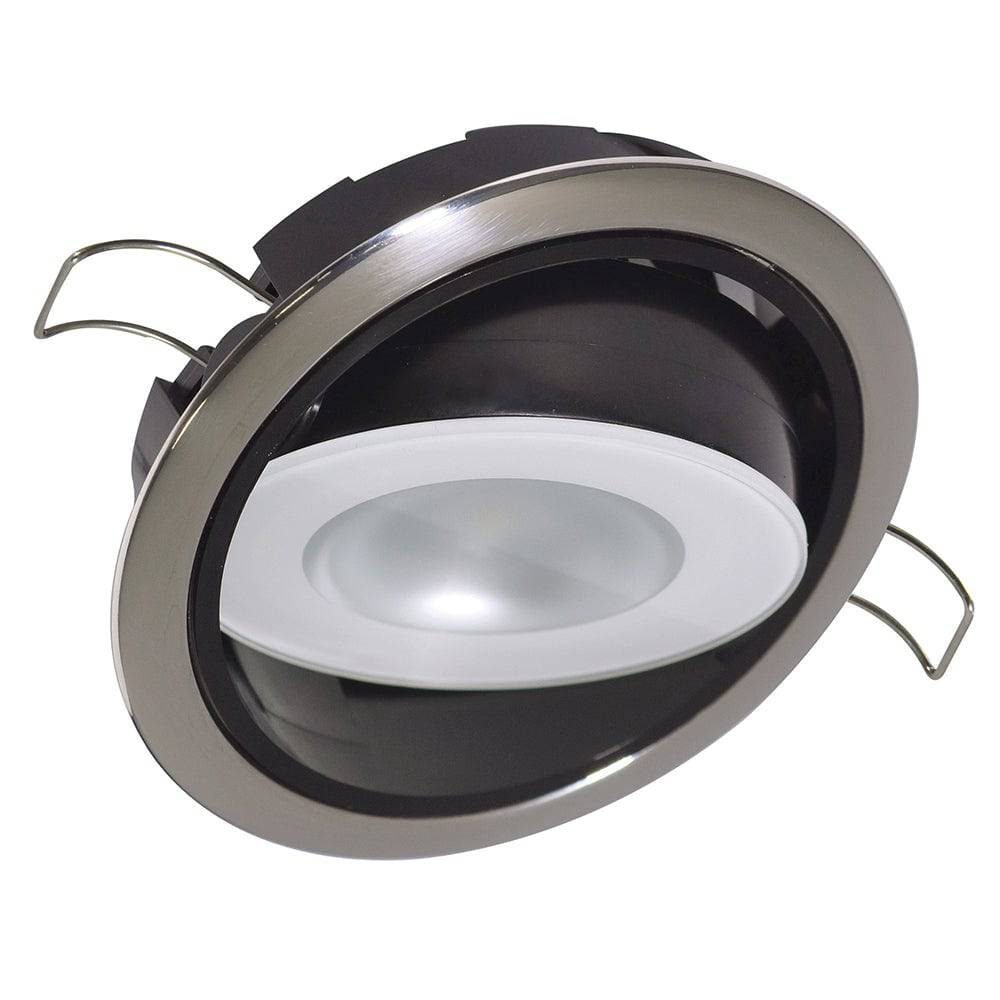 Lumitec Mirage Positionable Down Light - Spectrum RGBW Dimming - Polished Bezel [115117] - Twin Screws Marine Service