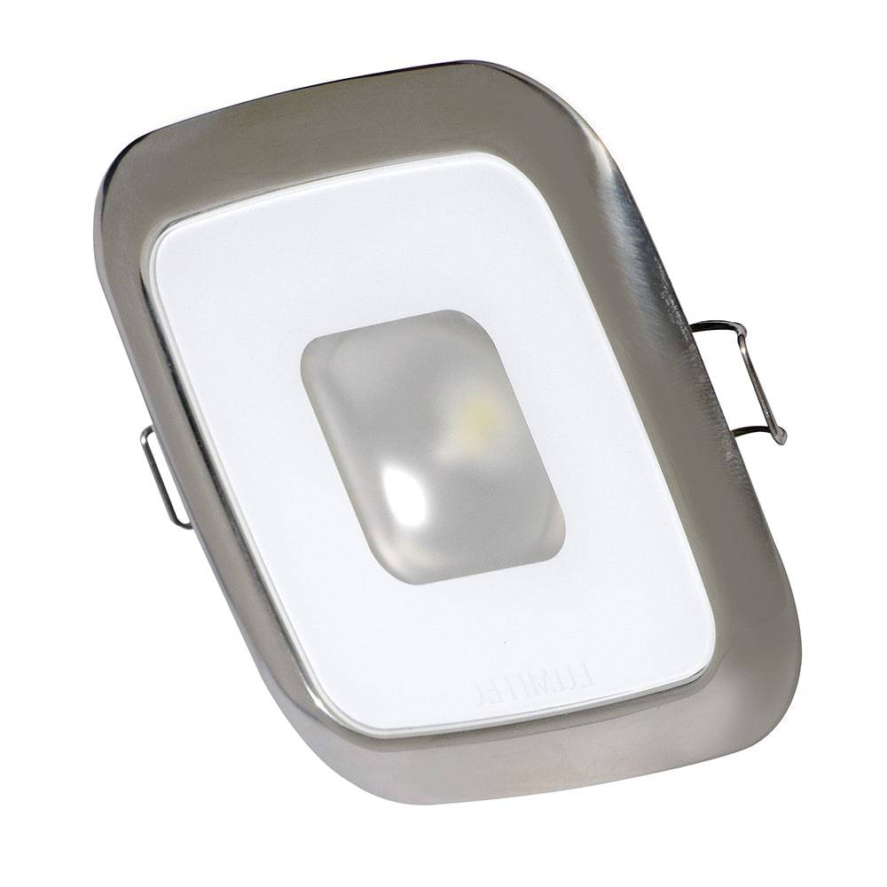 Lumitec Square Mirage Down Light - White Dimming, Red/Blue Non-Dimming - Polished Bezel [116118] - Twin Screws Marine Service