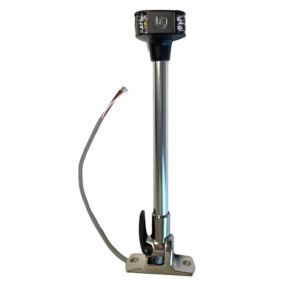 Attwood LightArmor Fold-Down Anchor/Masthead Light - 12" - 12V [7812-S-7] - Twin Screws Marine Service