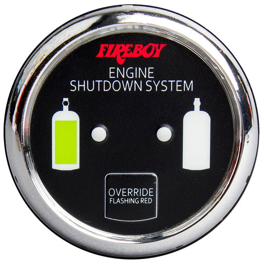Fireboy-Xintex Deluxe Helm Display w/Gauge Body, LED  Color Graphics f/Engine Shutdown System - Chrome Bezel Display [DU-RCH-20-R] - Twin Screws Marine Service