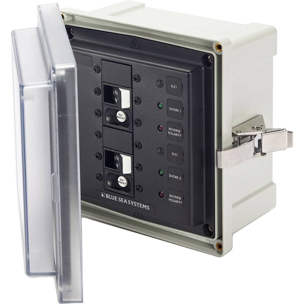 Blue Sea 3117 - SMS Panel Enclosure w/2 ELCI (30A) - 120V AC [3117] - Twin Screws Marine Service