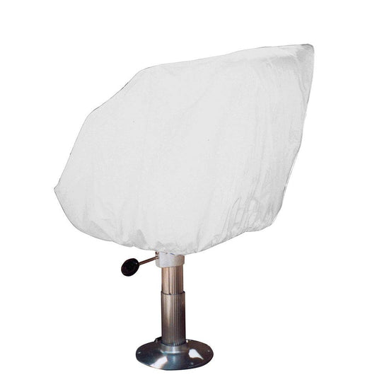 Taylor Made Helm/Bucket/Fixed Back Boat Seat Cover - Vinyl White [40230] - Twin Screws Marine Service