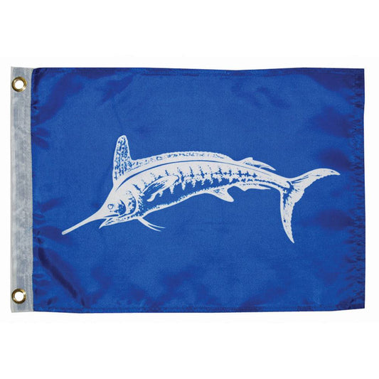 Taylor Made 12" x 18" White Marlin Flag [3018] - Twin Screws Marine Service