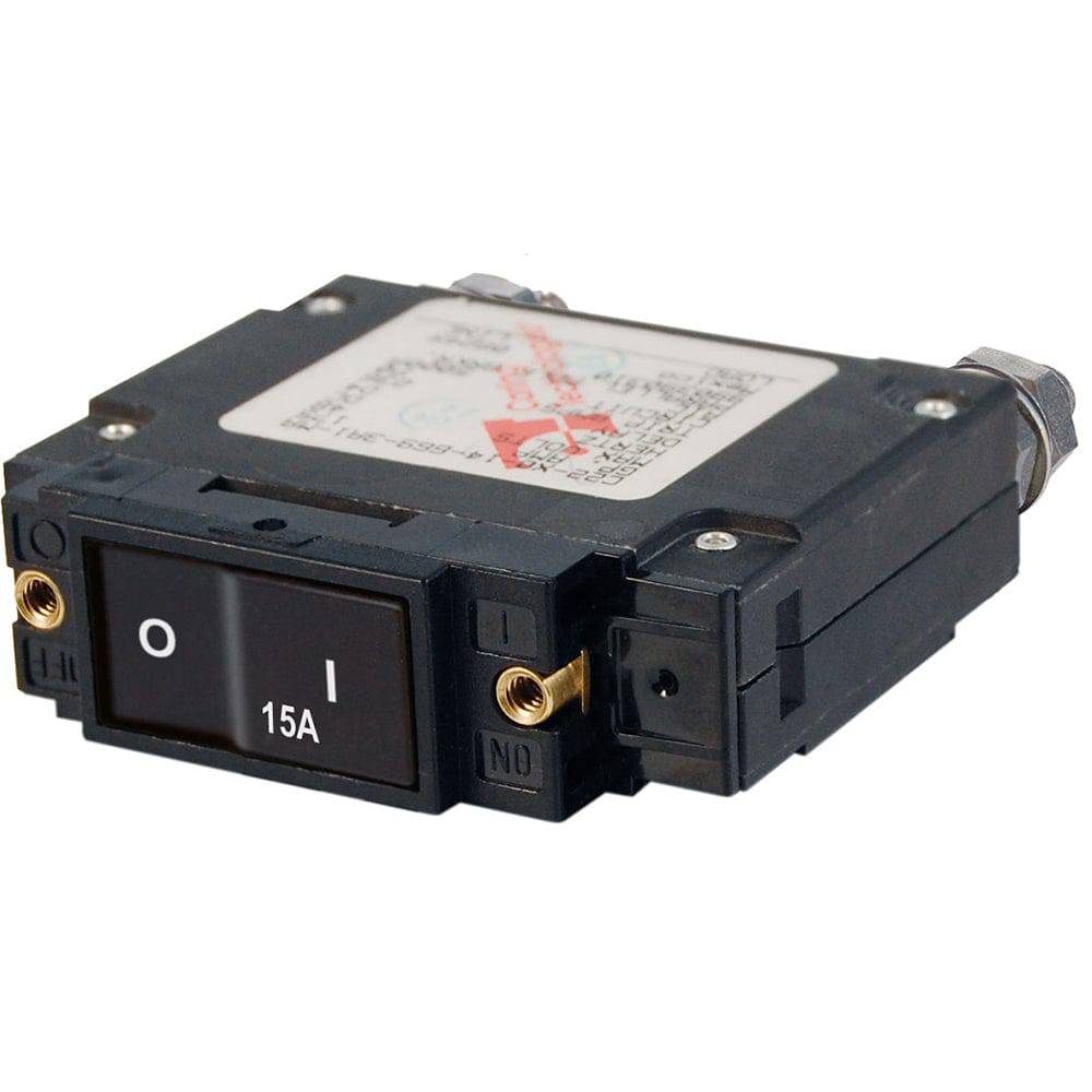 Blue Sea 7542 C-Series Flat Rocker Circuit Breaker - Single Pole - 15A [7542] - Twin Screws Marine Service