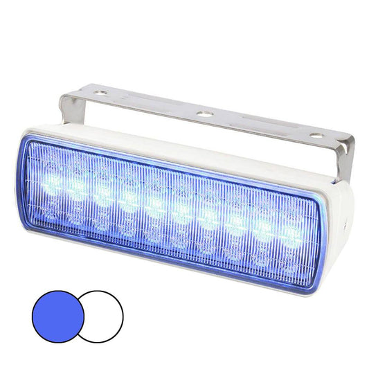 Hella Marine Sea Hawk XL Dual Color LED FloodLights - Blue/White LED - White Housing [980950071] - Twin Screws Marine Service