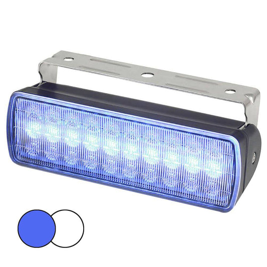 Hella Marine Sea Hawk XL Dual Color LED Floodlights - Blue/White LED - Black Housing [980950061] - Twin Screws Marine Service