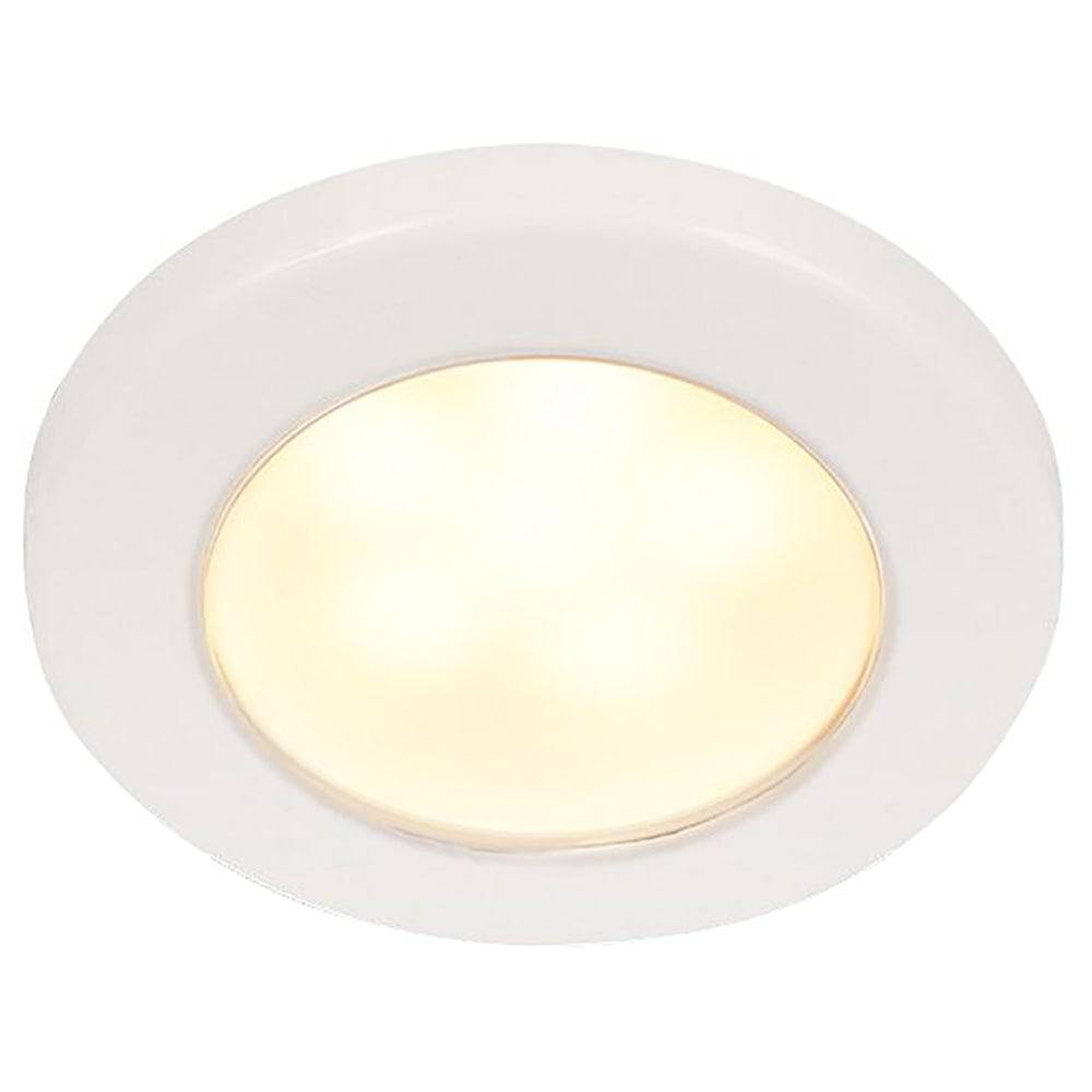 Hella Marine EuroLED 75 3" Round Screw Mount Down Light - Warm White LED - White Plastic Rim - 12V [958109011] - Twin Screws Marine Service