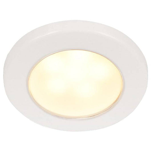 Hella Marine EuroLED 75 3" Round Screw Mount Down Light - Warm White LED - White Plastic Rim - 12V [958109011] - Twin Screws Marine Service