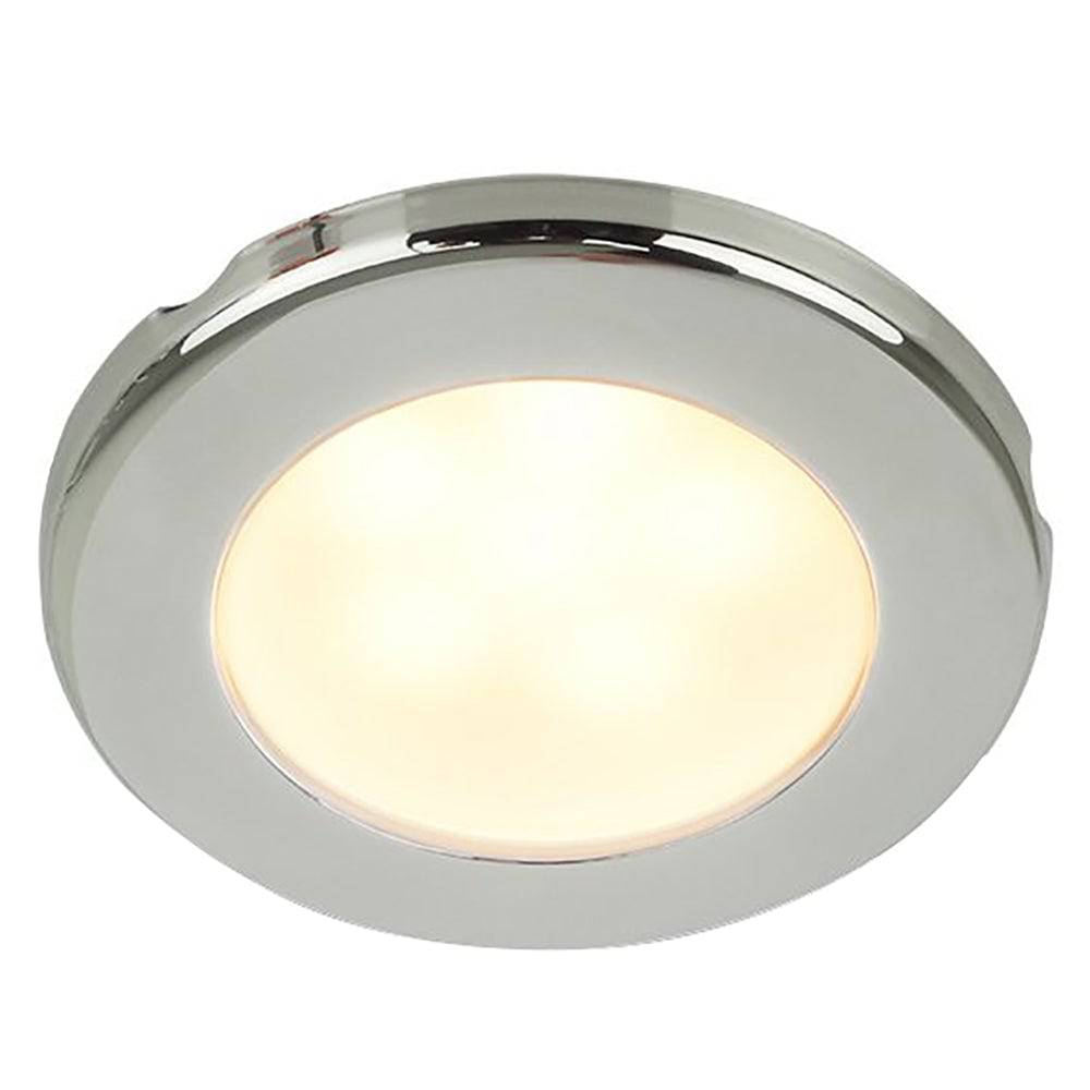 Hella Marine EuroLED 75 3" Round Screw Mount Down Light - Warm White LED - Stainless Steel Rim - 24V [958109121] - Twin Screws Marine Service
