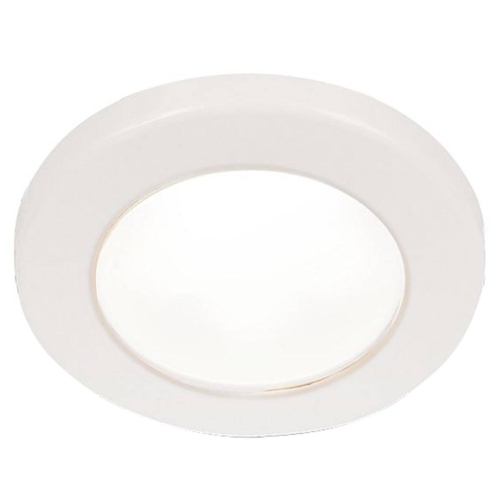 Hella Marine EuroLED 75 3" Round Screw Mount Down Light - White LED - White Plastic Rim - 12V [958110011] - Twin Screws Marine Service
