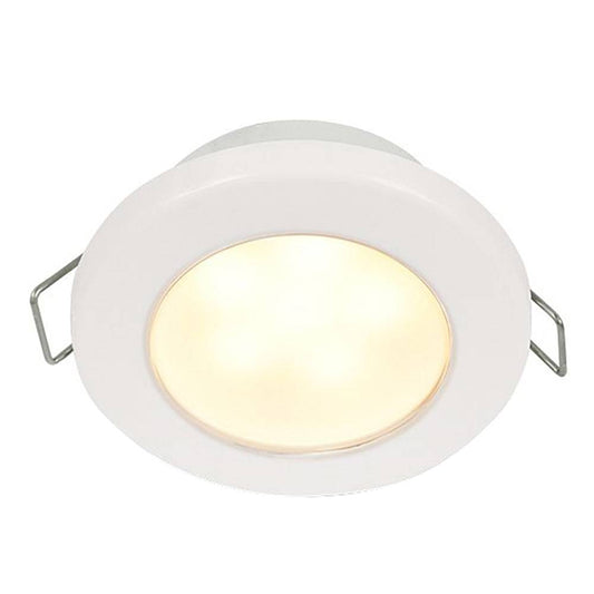 Hella Marine EuroLED 75 3" Round Spring Mount Down Light - Warm White LED - White Plastic Rim - 12V [958109511] - Twin Screws Marine Service