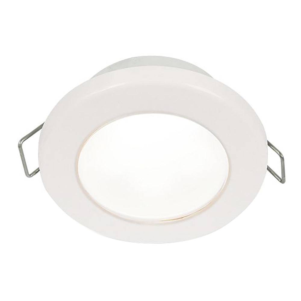 Hella Marine EuroLED 75 3" Round Spring Mount Down Light - White LED - White Plastic Rim - 12V [958110511] - Twin Screws Marine Service