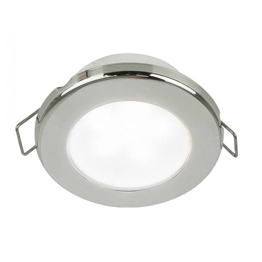 Hella Marine EuroLED 75 3" Round Spring Mount Down Light - White LED - Stainless Steel Rim - 12V [958110521] - Twin Screws Marine Service