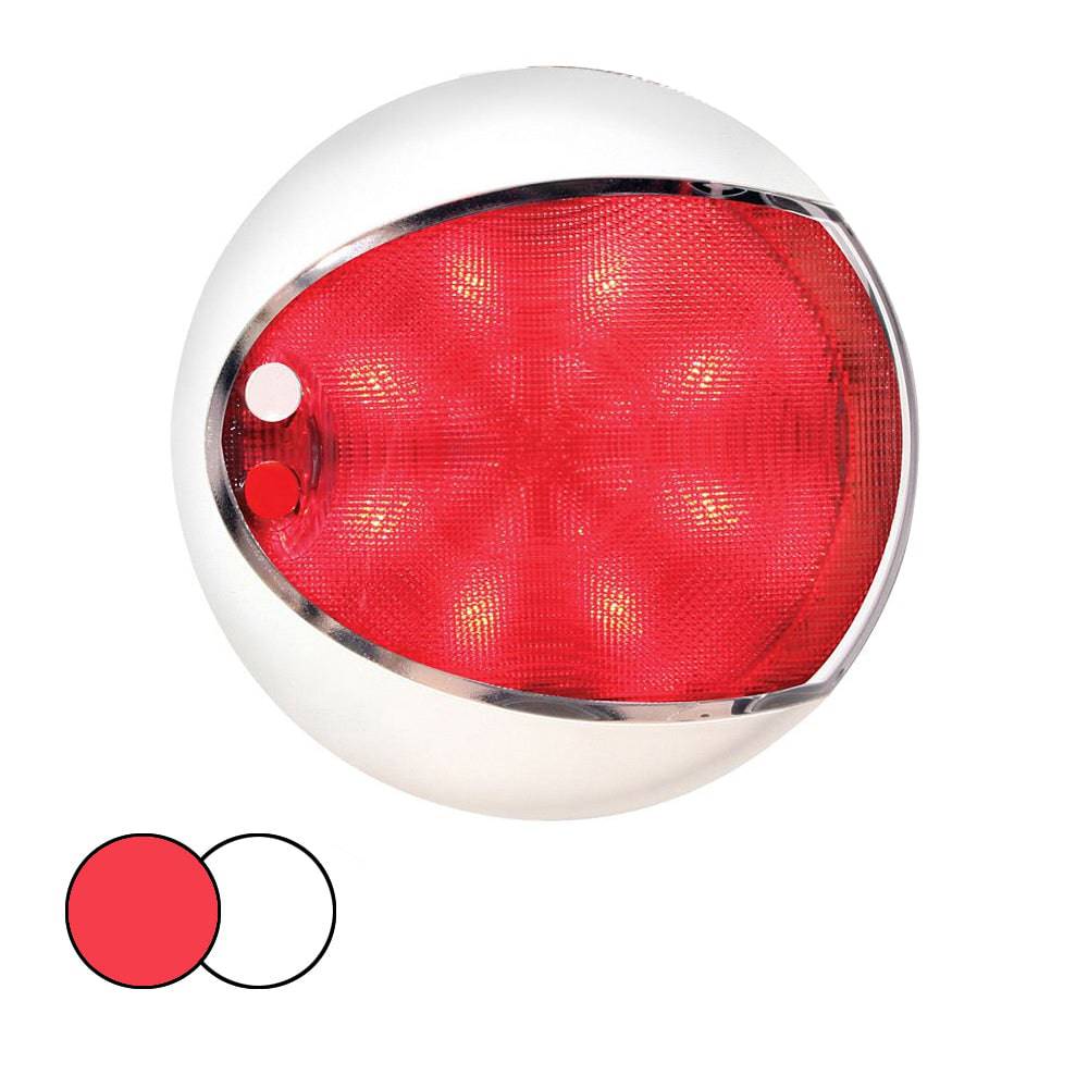 Hella Marine EuroLED 130 Surface Mount Touch Lamp - Red/White LED - White Housing [959950121] - Twin Screws Marine Service