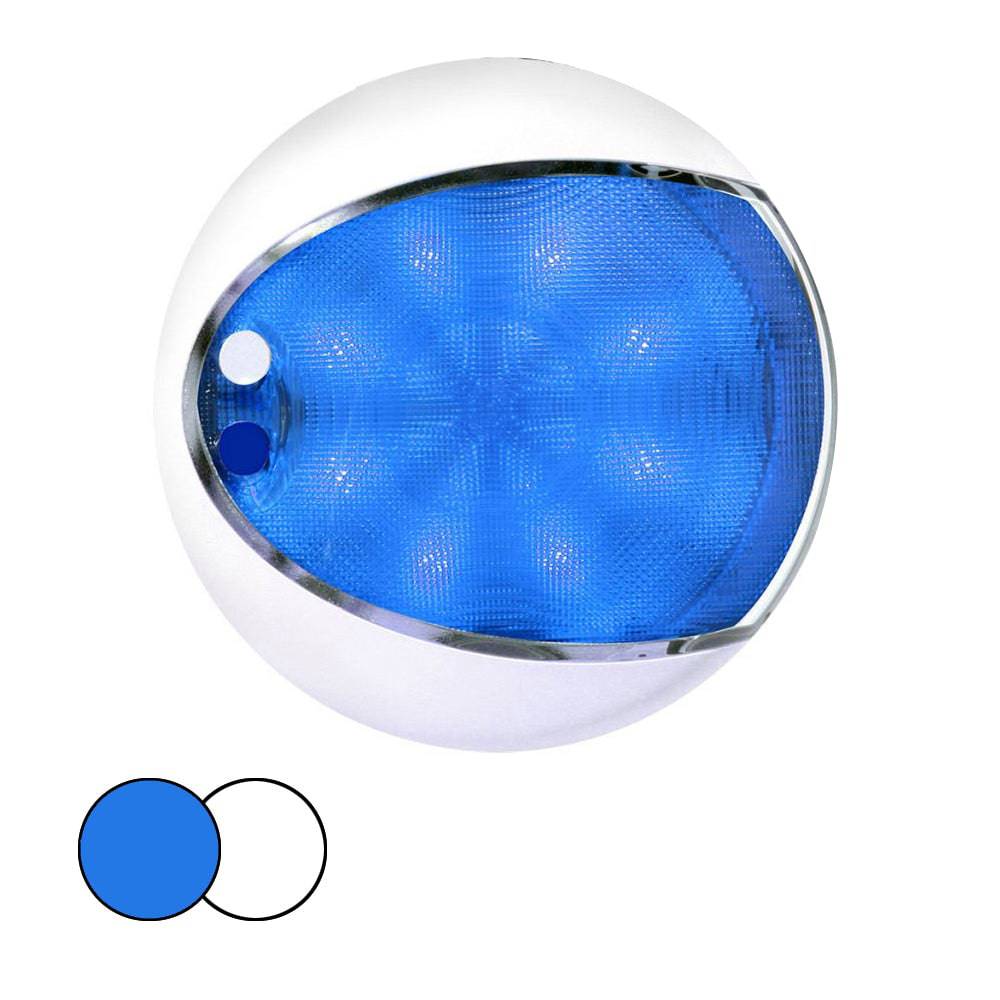 Hella Marine EuroLED 175 Surface Mount Touch Lamp - Blue/White LED - White Housing [959951121] - Twin Screws Marine Service