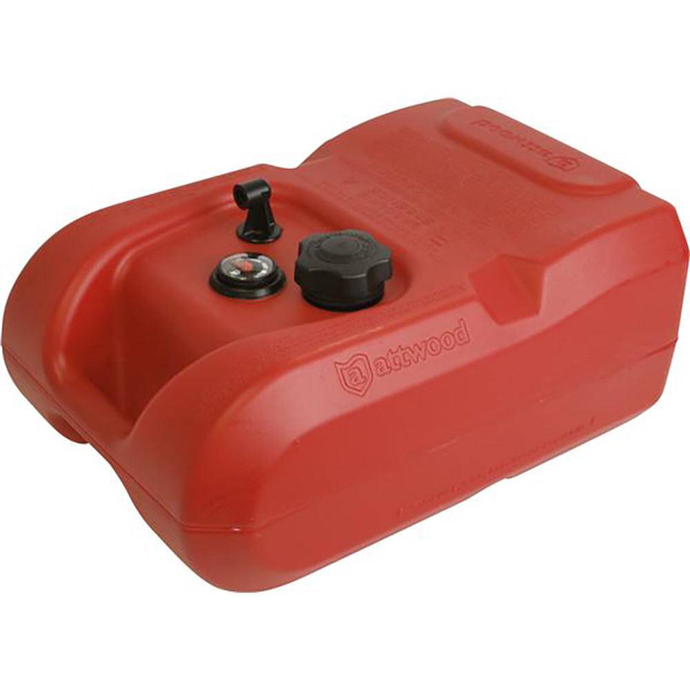 Attwood Portable Fuel Tank - 6 Gallon w/Gauge [8806LPG2] - Twin Screws Marine Service