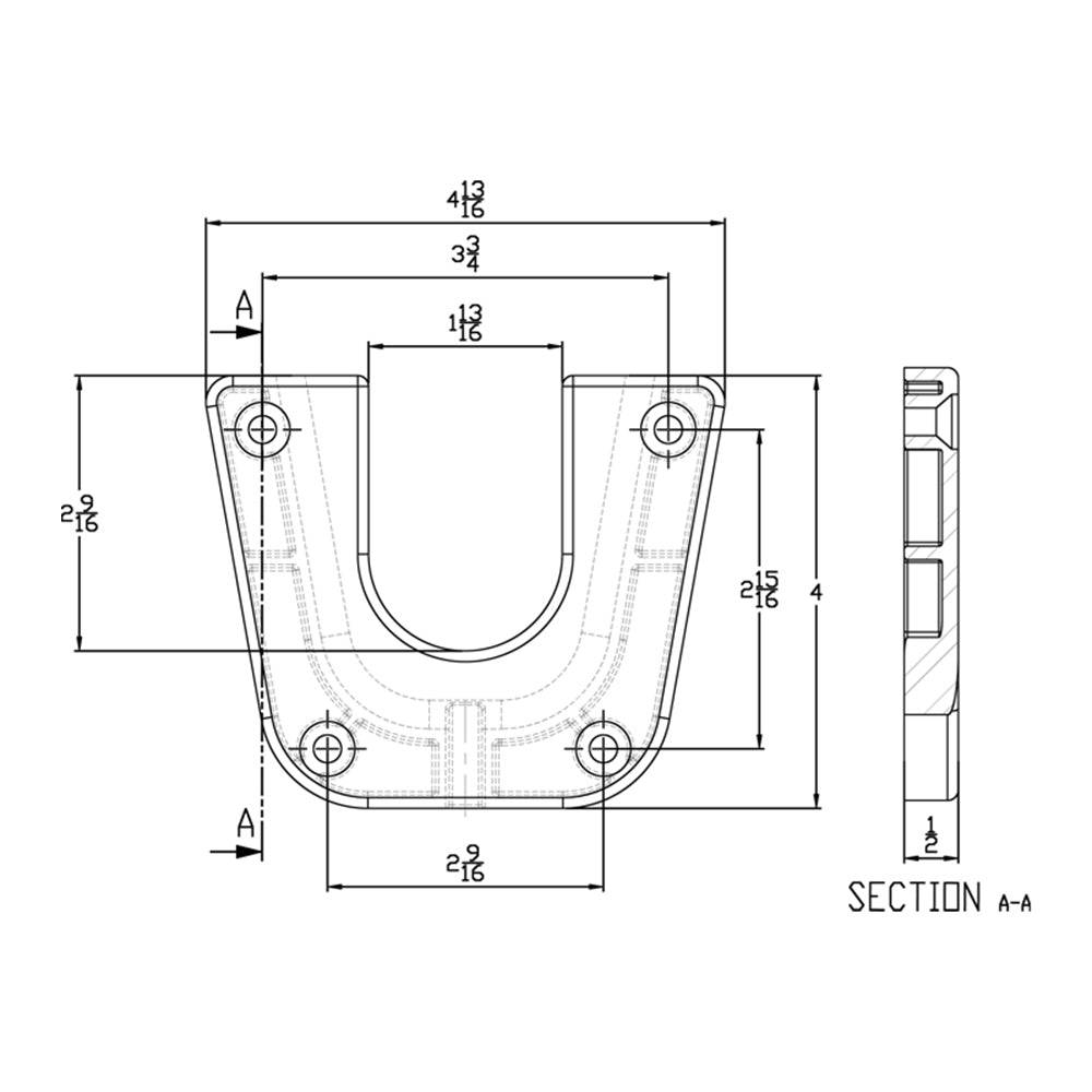 TACO Stainless Steel Mounting Bracket f/Side Mount Table Pedestal [F16-0080] - Twin Screws Marine Service