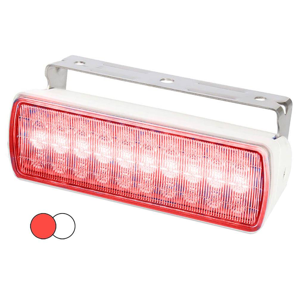 Hella Marine Sea Hawk XL Dual Color LED Floodlights - Red/White LED - White Housing [980950051] - Twin Screws Marine Service