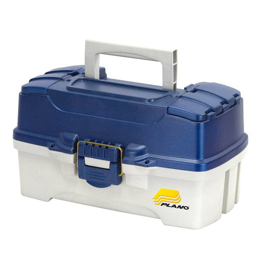 Plano 2-Tray Tackle Box w/Duel Top Access - Blue Metallic/Off White [620206] - Twin Screws Marine Service