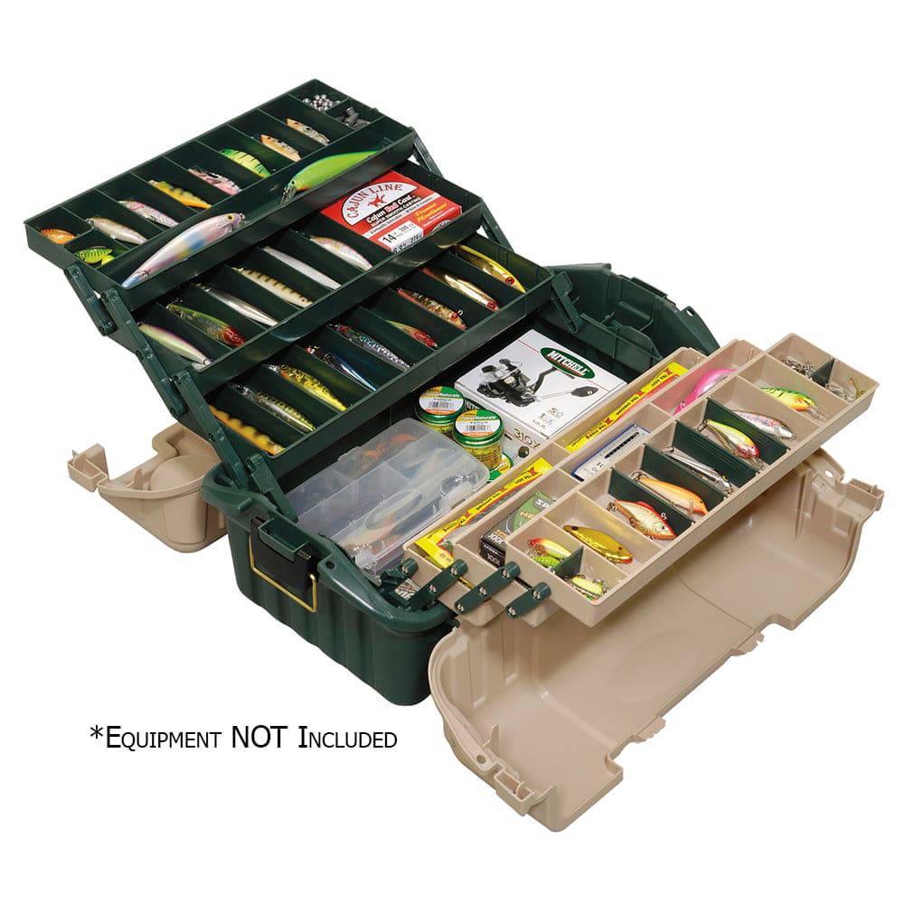 Plano Hip Roof Tackle Box w/6-Trays - Green/Sandstone [861600] - Twin Screws Marine Service