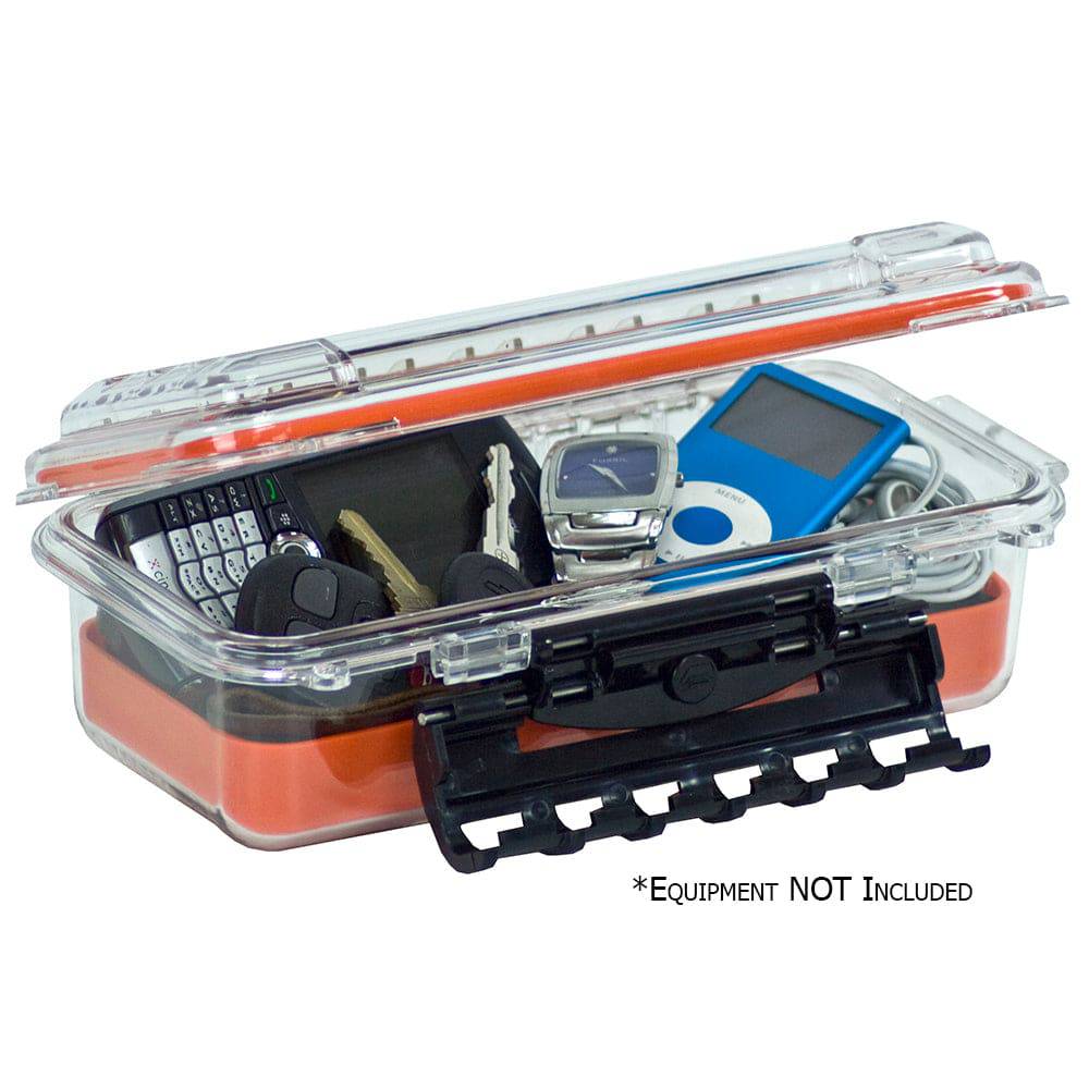 Plano Waterproof Polycarbonate Storage Box - 3500 Size - Orange/Clear [145000] - Twin Screws Marine Service