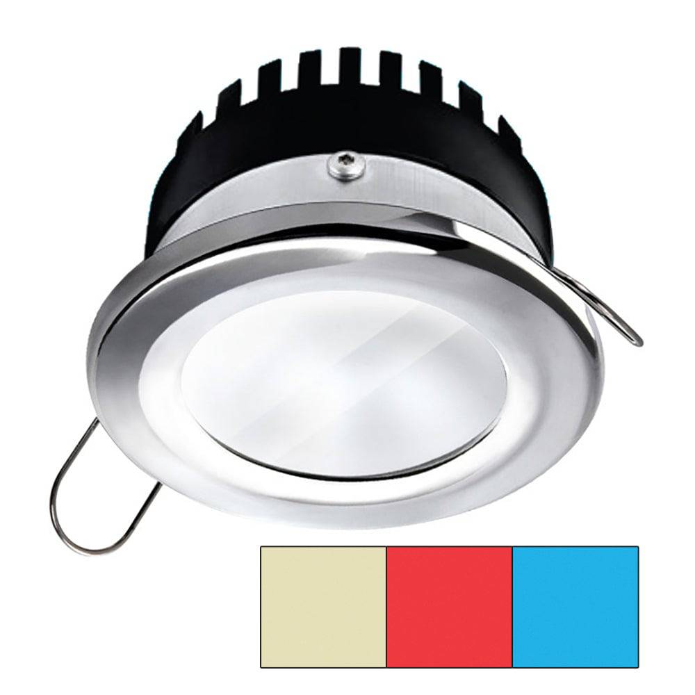 i2Systems Apeiron Pro A503 - 3W - Round -Cool White/Red/Blue - Round - Chrome Finish [A503-11AAG-HE] - Twin Screws Marine Service