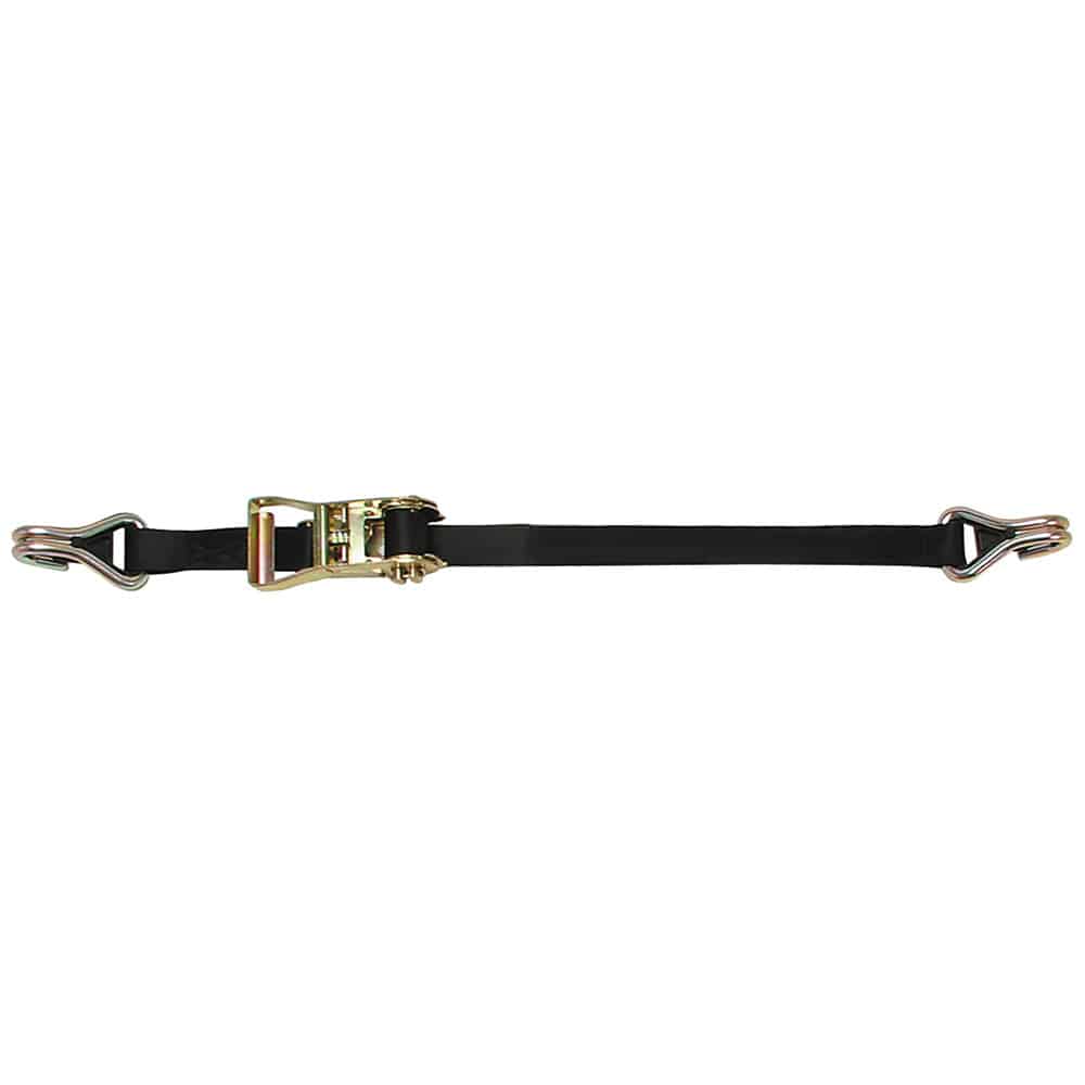 CargoBuckle Ratchet Strap Tie-Down w/Double J-Hooks  Keeper - 1" x 12 [F14060] - Twin Screws Marine Service