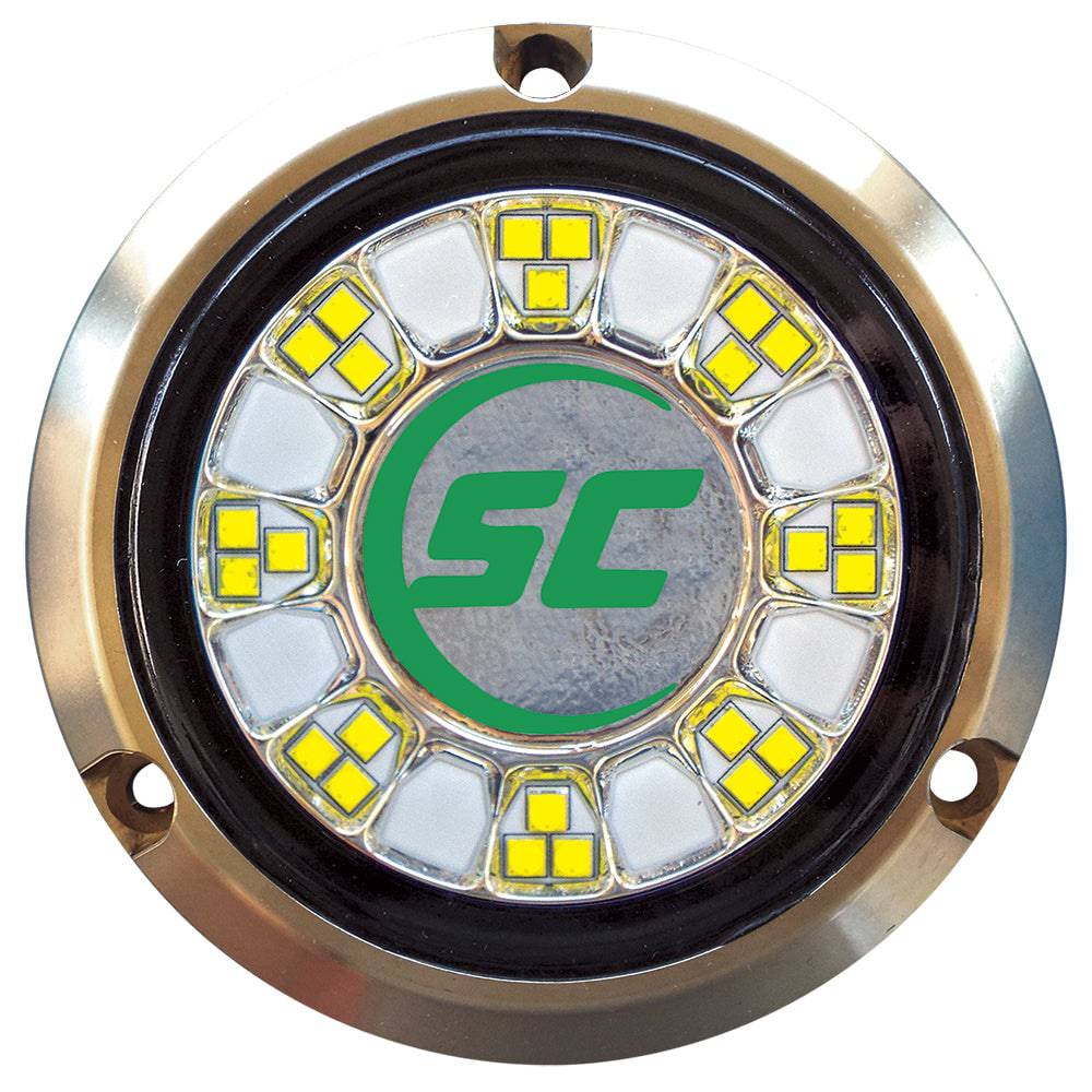 Shadow-Caster SCR-24 Bronze Underwater Light - 24 LEDs - Aqua Green [SCR-24-AG-BZ-10] - Twin Screws Marine Service